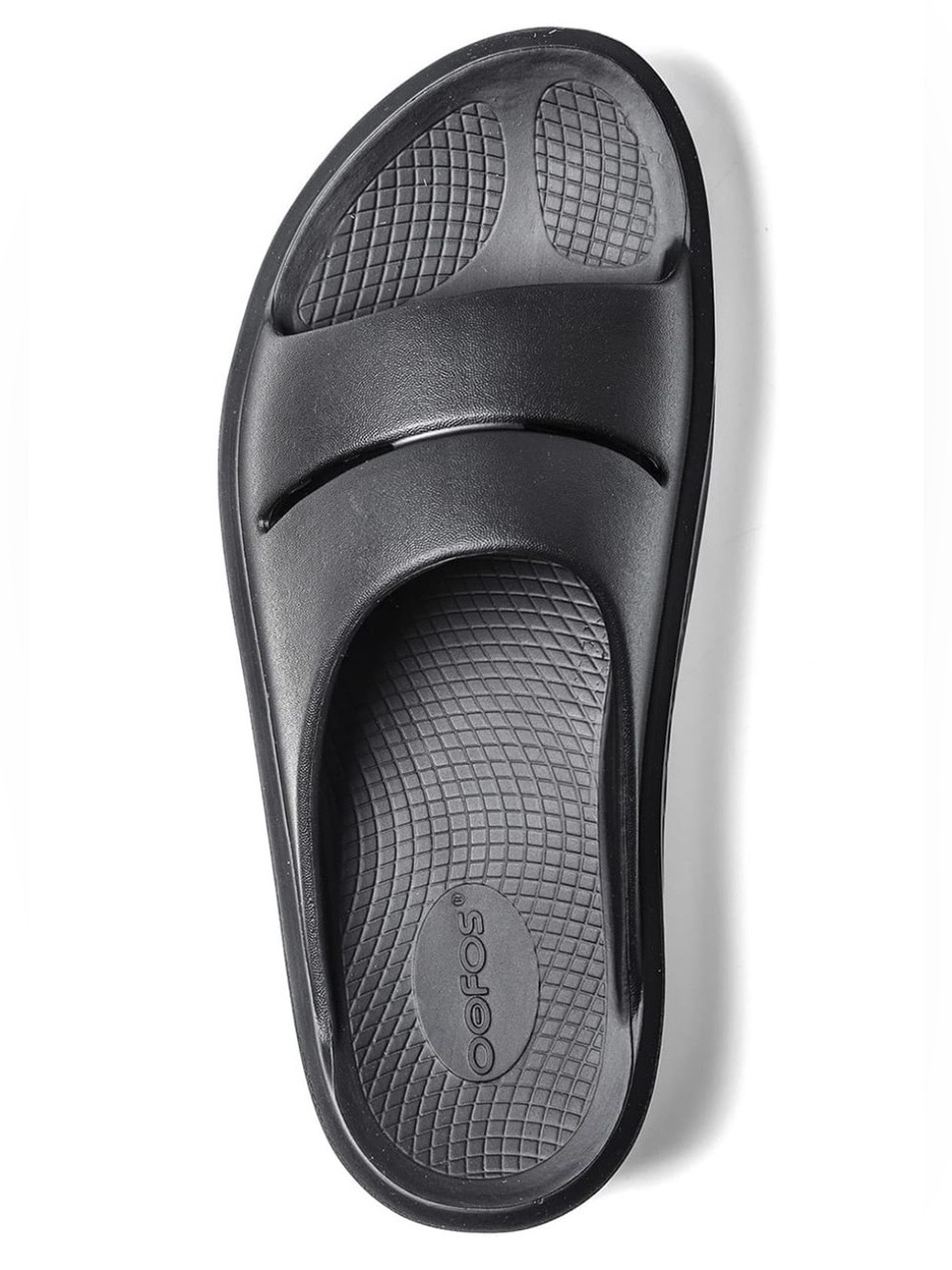 OOFOS Men's Black Slide Recovery Sandal